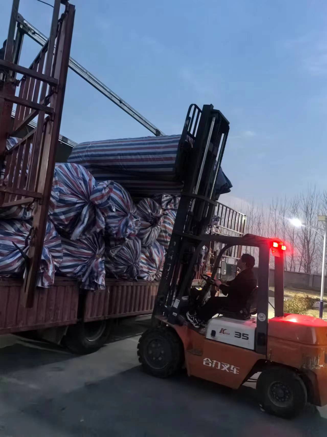 深夜裝車預(yù)氧氈